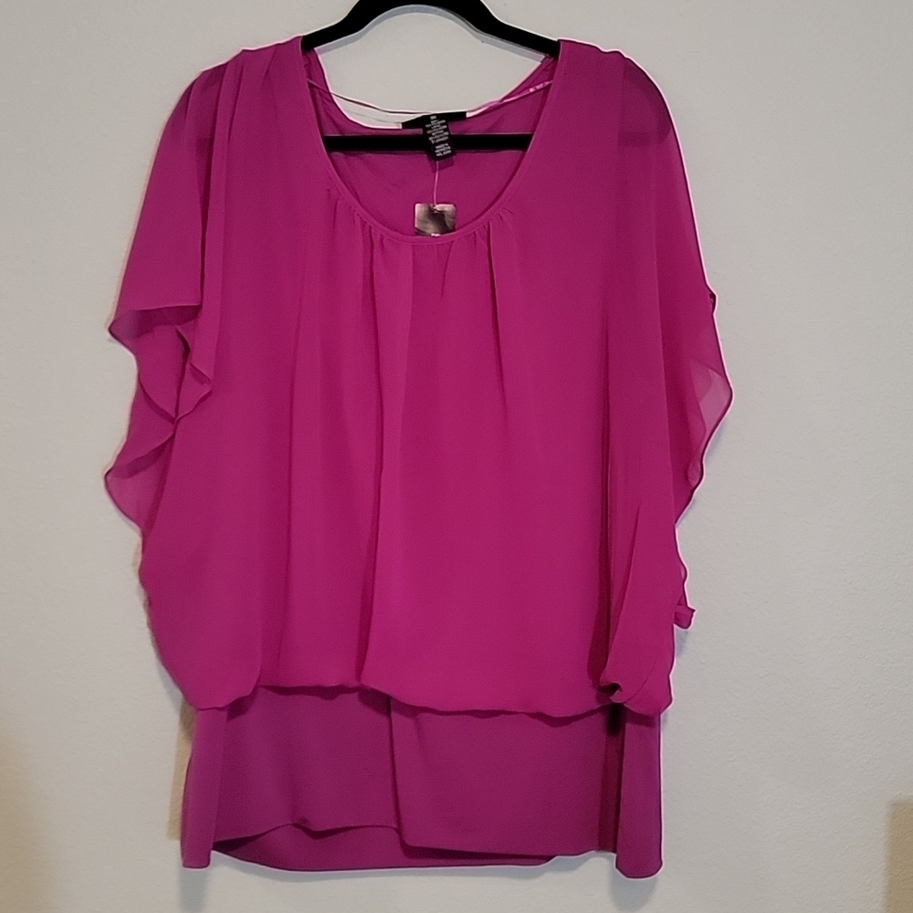 NWT- Style & Co- Pink- 3X- Blouse